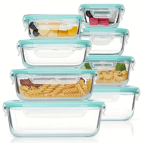 8/16pcs Glass Preservation Box Set, Food Storage Container With Sealed